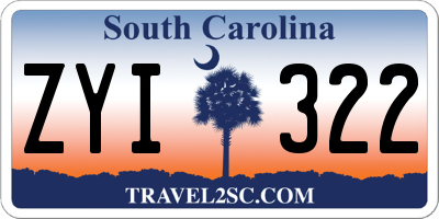 SC license plate ZYI322
