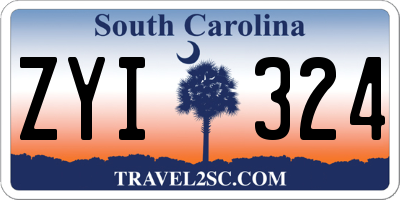 SC license plate ZYI324