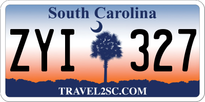 SC license plate ZYI327