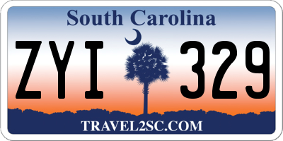 SC license plate ZYI329