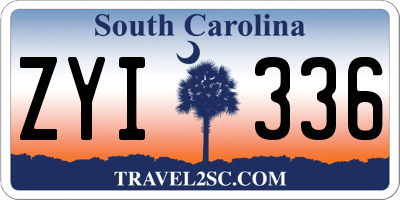 SC license plate ZYI336