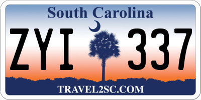 SC license plate ZYI337