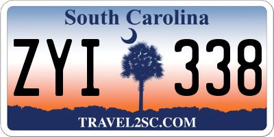 SC license plate ZYI338