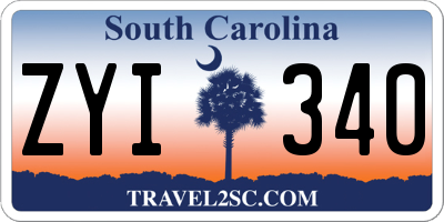 SC license plate ZYI340
