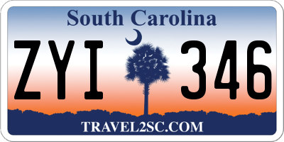SC license plate ZYI346
