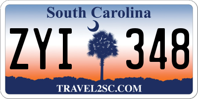 SC license plate ZYI348