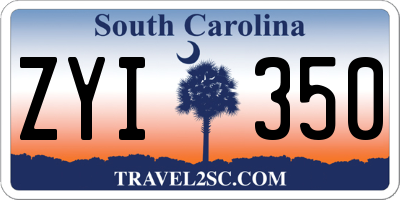 SC license plate ZYI350