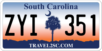 SC license plate ZYI351