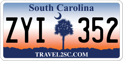 SC license plate ZYI352