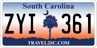 SC license plate ZYI361