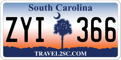 SC license plate ZYI366