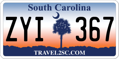 SC license plate ZYI367