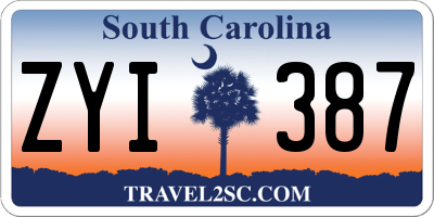SC license plate ZYI387