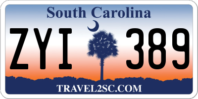 SC license plate ZYI389