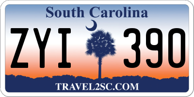 SC license plate ZYI390