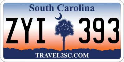 SC license plate ZYI393