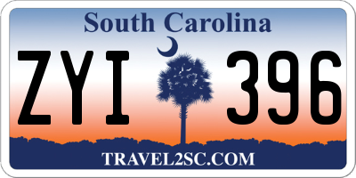 SC license plate ZYI396
