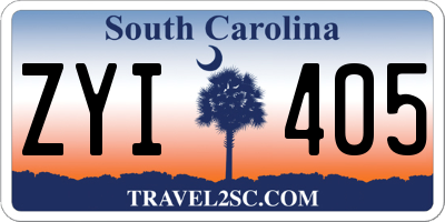 SC license plate ZYI405