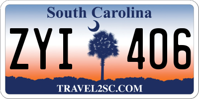 SC license plate ZYI406