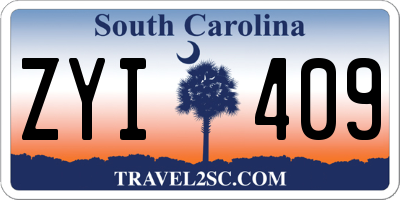 SC license plate ZYI409