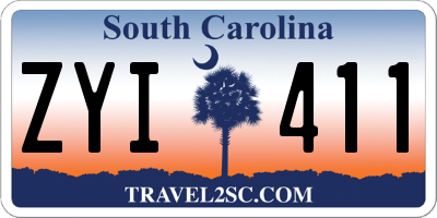 SC license plate ZYI411