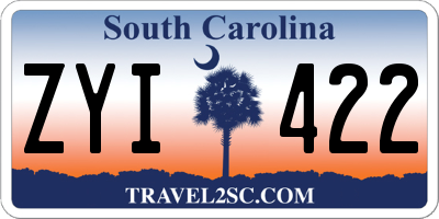 SC license plate ZYI422