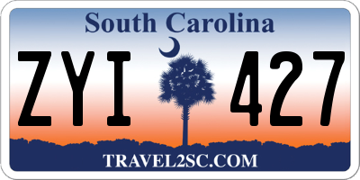 SC license plate ZYI427