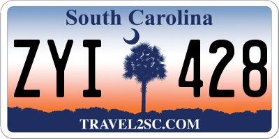 SC license plate ZYI428