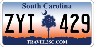 SC license plate ZYI429