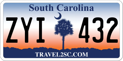 SC license plate ZYI432