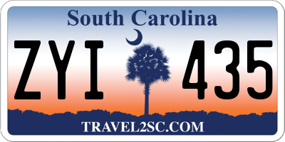 SC license plate ZYI435