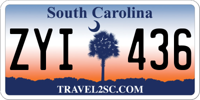 SC license plate ZYI436