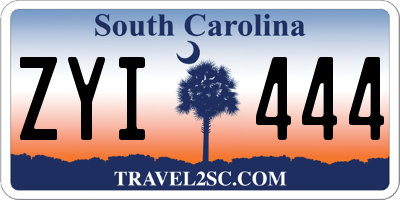 SC license plate ZYI444