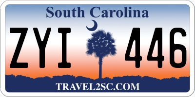 SC license plate ZYI446
