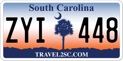 SC license plate ZYI448