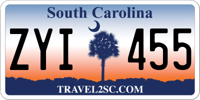 SC license plate ZYI455
