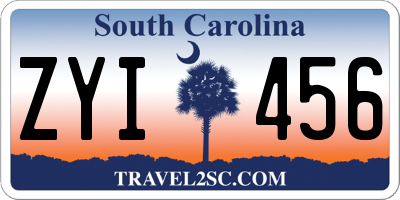 SC license plate ZYI456