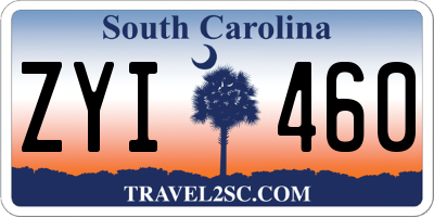SC license plate ZYI460