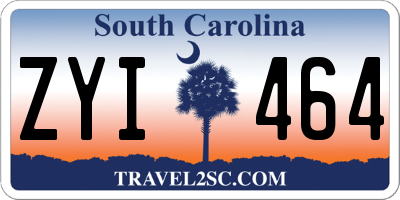 SC license plate ZYI464