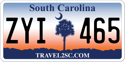 SC license plate ZYI465
