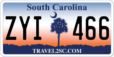 SC license plate ZYI466