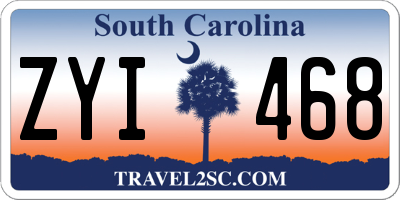 SC license plate ZYI468