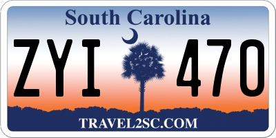 SC license plate ZYI470