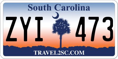 SC license plate ZYI473
