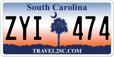 SC license plate ZYI474
