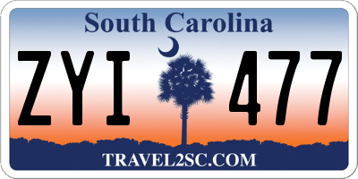 SC license plate ZYI477