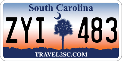 SC license plate ZYI483