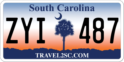 SC license plate ZYI487