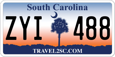 SC license plate ZYI488
