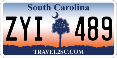 SC license plate ZYI489
